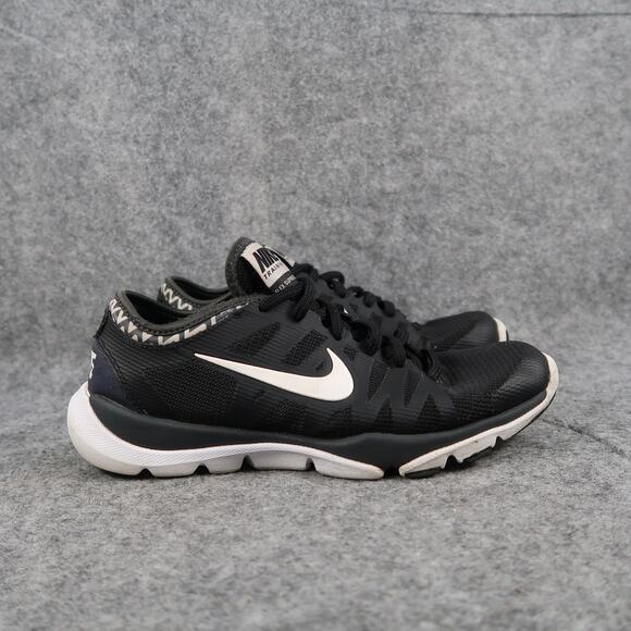 Nike Shoes Womens 6 Flex Supreme TR 3 Cross Trainer Athletic Sneaker Black White - Picture 1 of 12
